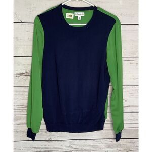 3.1 Phillip Lim Women’s Medium Sweater‎ ColorBlock Navy Green Round Neck Top
